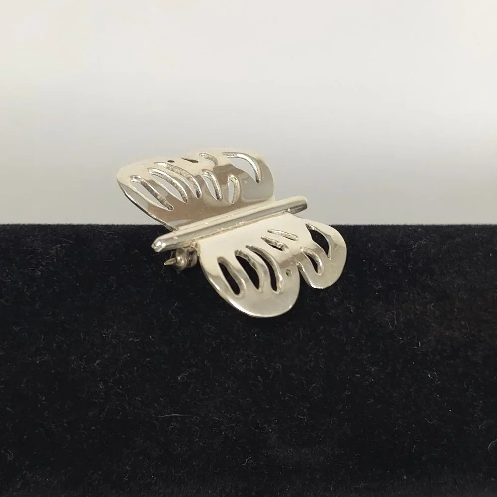 Vintage Taxco Butterfly Sterling Silver Brooch Mexico - Picture 6 of 8